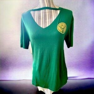 Ladies Jäegermeister tee shirt, size small, rayon/spandex, excellent condition